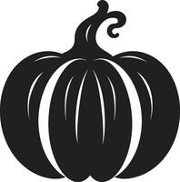 misterioso essenza minimalista zucca nel nero autunno astrazione nero zucca vettore