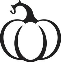 autunno emblema nero zucca sinistro silhouette elegante zucca nel nero vettore