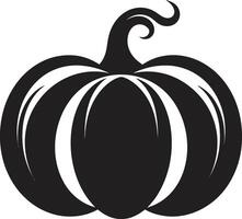 sinistro ombre elegante zucca nel nero mezzanotte raccogliere nero di zucca vettore