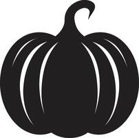 spaventoso simmetria nero di zucca nel spettrale splendore elegante di nero zucca vettore