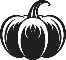 spettrale zucca elegante di nero zucca sinistro schiacciare nero di zucca nel vettore