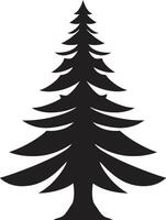 festivo fogliame fantasia Natale albero elementi scintillante argento abete rosso S per elegante alberi vettore