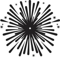 pirotecnico pizzazz circuito integrato fuoco d'artificio emblema spettacolare spritz fuoco d'artificio vettore