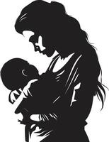 puro affetto circuito integrato di madre Tenere bambino eterno amore emblematico elemento di maternità vettore