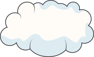 cartone animato nuvole su bianca sfondo. per comico ornamento vettore