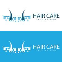 capelli cura logo design semplice capelli pelle cura silhouette illustrazione modello vettore