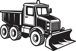 cumulo di rifiuti camion. illustrazione schema stile. vettore