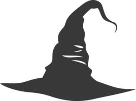 silhouette strega cappello nero colore solo vettore