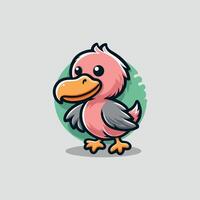 carino cartone animato bambino dodo uccello vettore