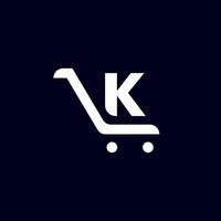 lettera K shopping logo vettore