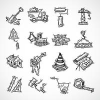 Set di icone di costruzione vettore