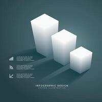 3d barre infograph design illustrazione vettore