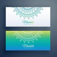 elegante artistico mandala banner impostato vettore