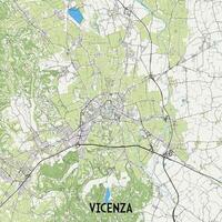 vicenza Italia carta geografica manifesto arte vettore