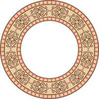 colorato il giro yakut ornamento. infinito cerchio, confine, telaio di il settentrionale popoli di il lontano est vettore