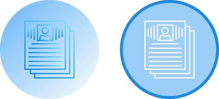 curriculum vitae icona design vettore