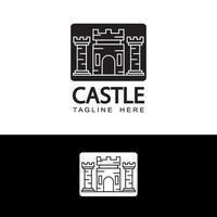 vettore di progettazione del modello di logo del castello