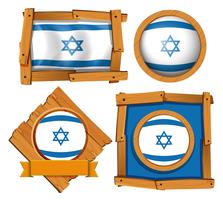 Disegno dell&#39;icona per la bandiera di Israele vettore