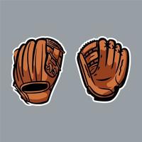 guanti da baseball logo icona vettore asset
