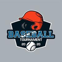 baseball badge logo emblema modello torneo di baseball 2020 vettore