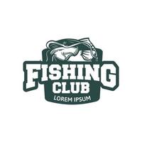 club di pesca del pesce gatto, distintivo di pesca del logo vettore