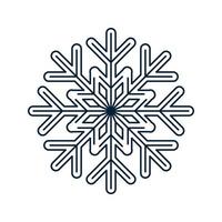 pittogramma fiocco di neve. simbolo tradizionale di natale e inverno per logo, web, stampa, adesivo, emblema, design e decorazione di biglietti di auguri e di invito vettore