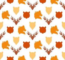 seamless pattern di fauna selvatica vettore