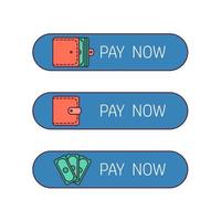 pulsante di pagamento web vettore