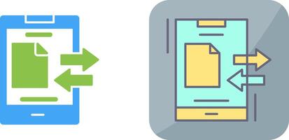 dati trasferimento icona design vettore