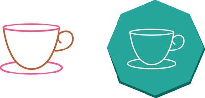 disegno dell'icona della tazza di tè vettore