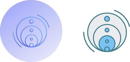 venn diagramma icona design vettore