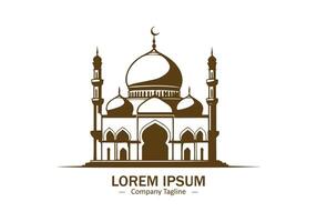 astratto e minimo moschea logo per il tuo attività commerciale. vettore
