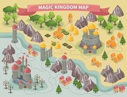 mappa del regno magico vettore