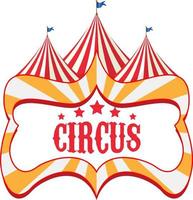 disegno del banner del logo del circo vettore