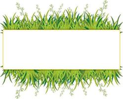 una cornice orizzontale del modello di erba naturale vettore