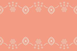 etnico geometrico tessuto modello attraversare punto.ikat ricamo etnico orientale pixel modello rosa rosa oro sfondo. astratto, illustrazione. trama, abbigliamento, sciarpa, decorazione, seta sfondo. vettore