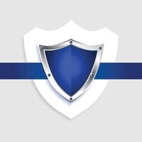 protezione scudo vuoto blu simbolo sfondo vettore
