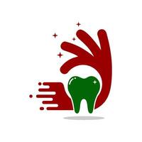 dentale logo design illustrazione vettore
