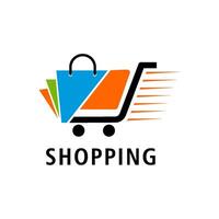 shopping logo illustrazione design vettore