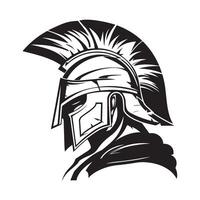 Gladiatore logo design arte, icone, e grafica su bianca sfondo vettore