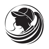 sport donna atleta logo, design Immagine design illustrazione vettore