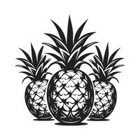 illustrazione di ananas su bianca sfondo vettore