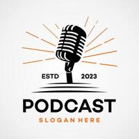 design logo Podcast modello vettore