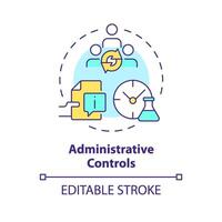 amministrativo controlli Multi colore concetto icona. laboratorio informazione gestione. sicurezza dati foglio. il giro forma linea illustrazione. astratto idea. grafico design. facile per uso presentazione, articolo vettore