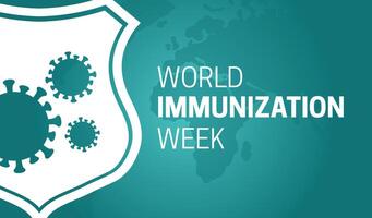 mondo immunizzazione settimana illustrazione sfondo design vettore