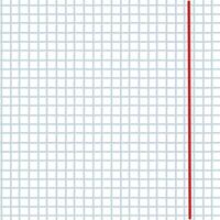 un' taccuino nel un' grande blu gabbia con rosso margini. illustrazione. sfondo con un' senza soluzione di continuità modello nel il modulo di un' matematico quadrato. un' tipografico modello per fabbricazione i Quaderni per scuola vettore