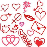 romanza amore icona per San Valentino giorno celebrazione. adatto per decorazione su lettere, invito carte e altro disegni vettore