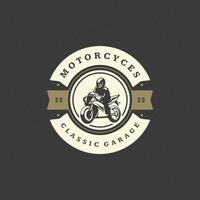 sport motociclo logo modello design elemento Vintage ▾ stile vettore