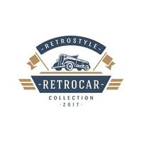 classico auto logo modello design elemento Vintage ▾ stile vettore