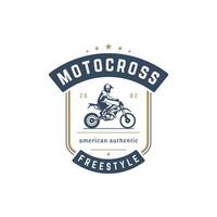 motocross logo modello design elemento vettore